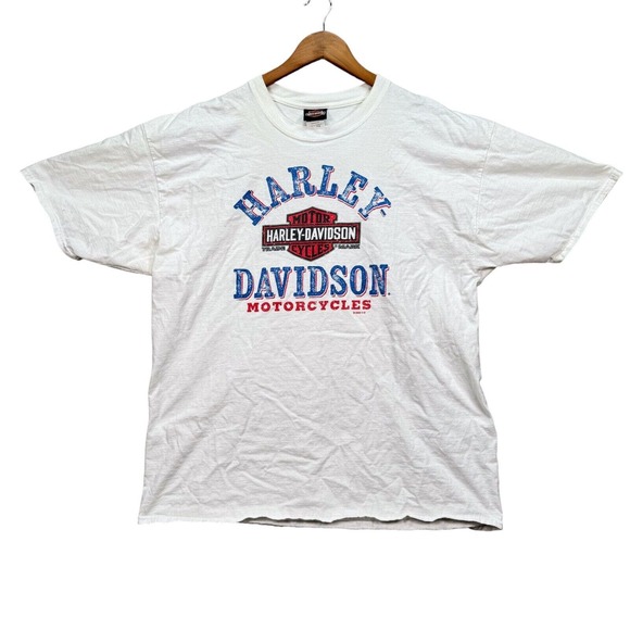 Harley Davidson Roswell Georgia Killer Creek Motorcycles White Adult T Shirt 2XL - Picture 1 of 5